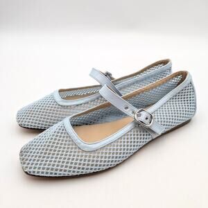 Dolce Vita Rodni Mary Jane Flat Women's Dusty Blue Mesh Size US7 EU37.5